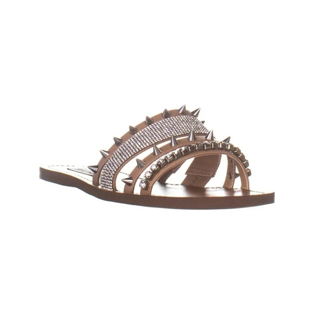 Steve Madden Women's Tan Studded Sandals - Picture 2 of 4